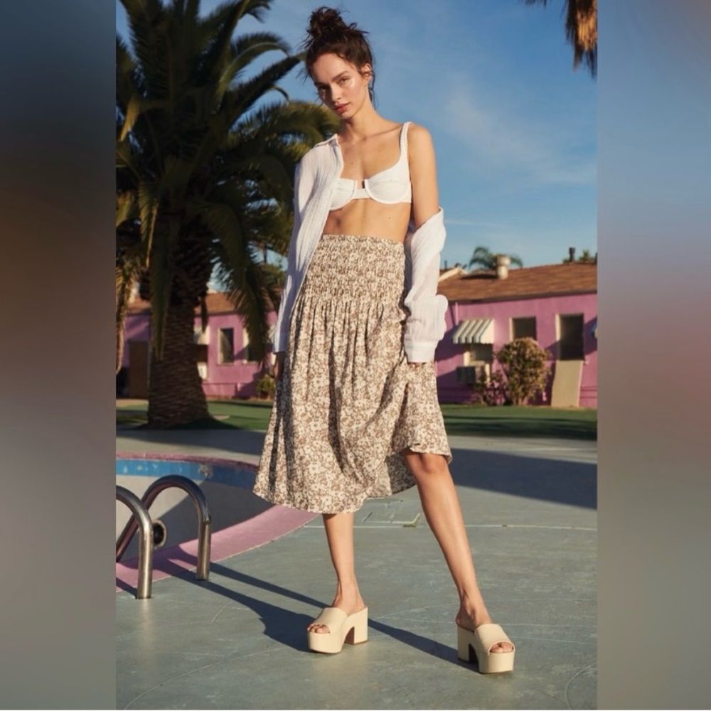 Rails | Selena Midi Skirt in Cafe Floral Medium